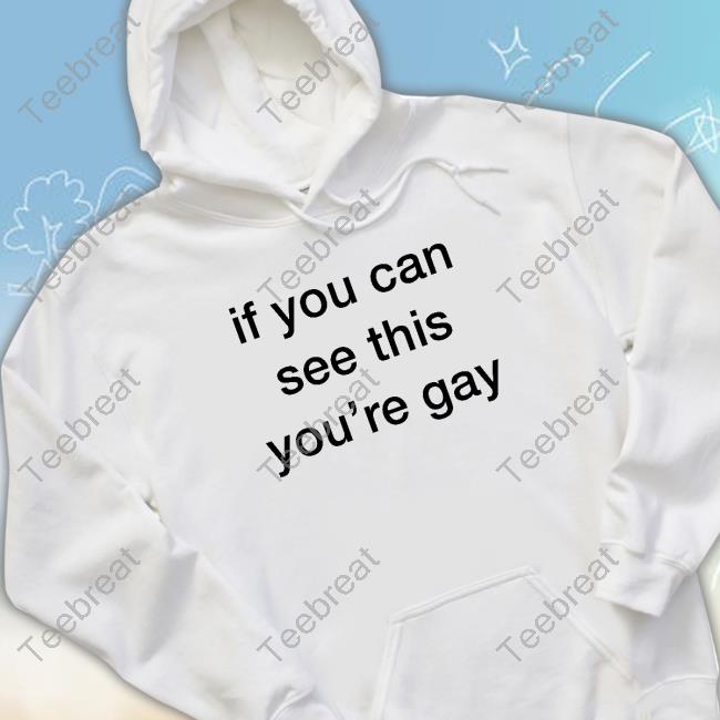 If You Can See This You're Gay Tee Shirt