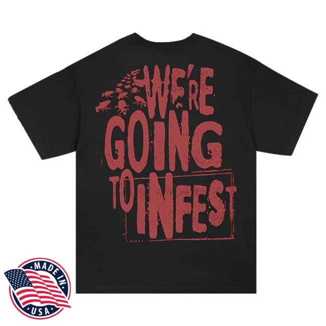 Official Papa Roach We’re Coming To Infest Shirts (Black)