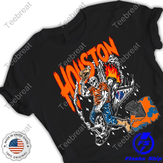 Halloween Skeleton Driving Rocket Pattern Tee Shirt