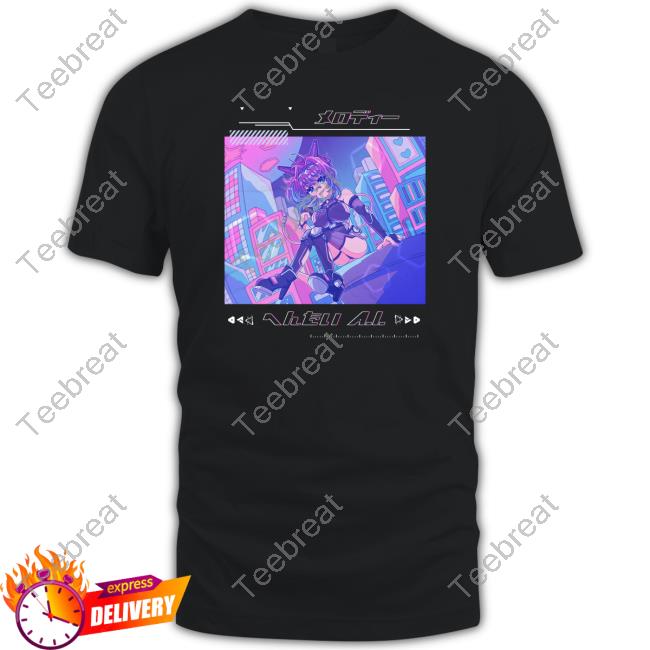 Official Vshojo Store Dreamy Lo-Fi Android Girl T-Shirt