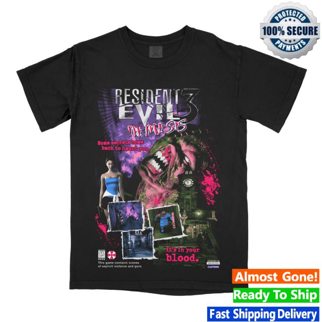 Official Graveyard Goods Resident Evil 3: Nemesis • Fight The Monster (Alternate Colorway Variant) Shirts