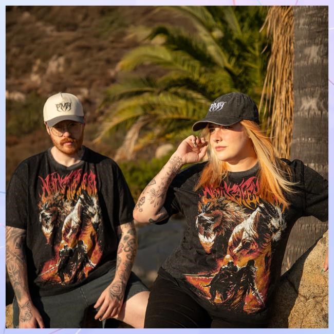 Official Pay Money Wubby Merch Dragon Duel Oversized Shirts - Washed Black PayMoneyWubby