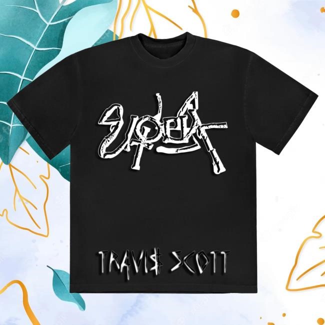 Official Travis Scott Merch Store Utopia Tour Presents Circus Maximus Utopia Black Top Shirt Travis Scott Apparel Clothing TravisScott
