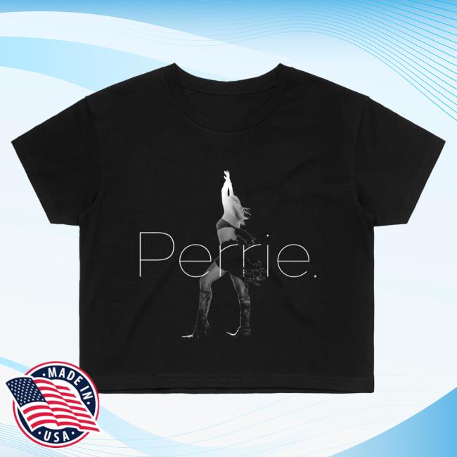 Perrie Official Merch Store Forget About Us Black Crop Retro Shirt - Perrie Clothing Shop Apparel
