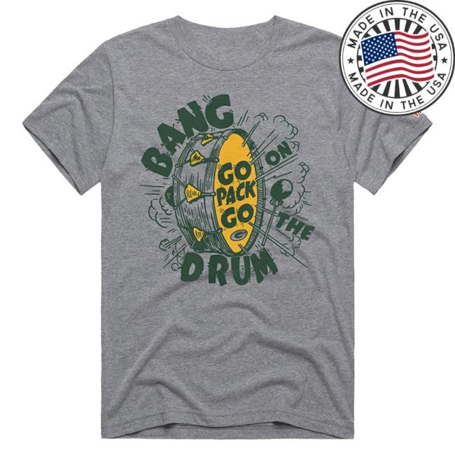 Official Green Bay Clothing Packers Homage Bang On The Drum T Shirt GreenBay