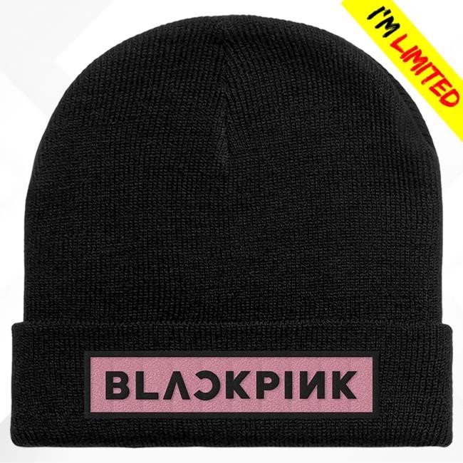 Deadline Tour Merch BLACKPINK Cuff Beanie Black Cap | Blackpink Official Merch Store