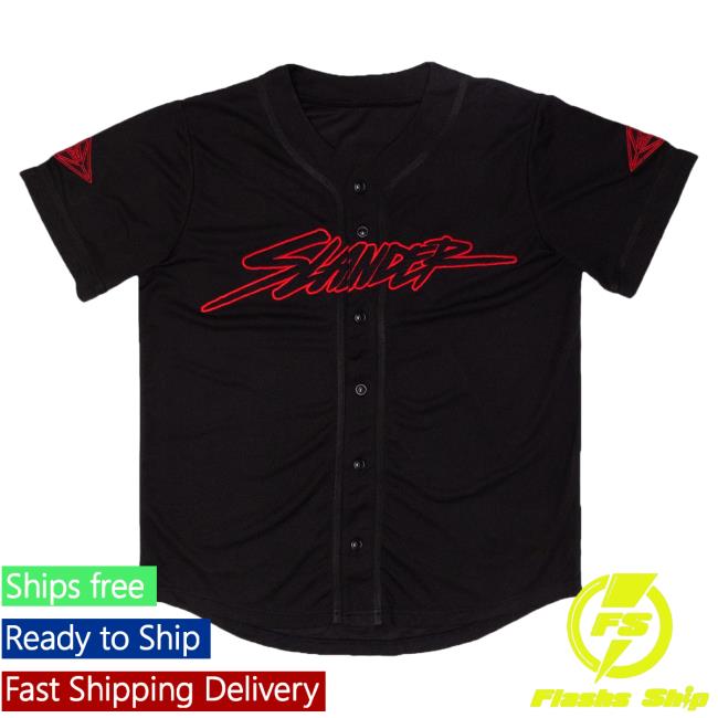 Slander Merch Store Slander Superhuman And Eye Black/Red Festival Jersey Shirt
