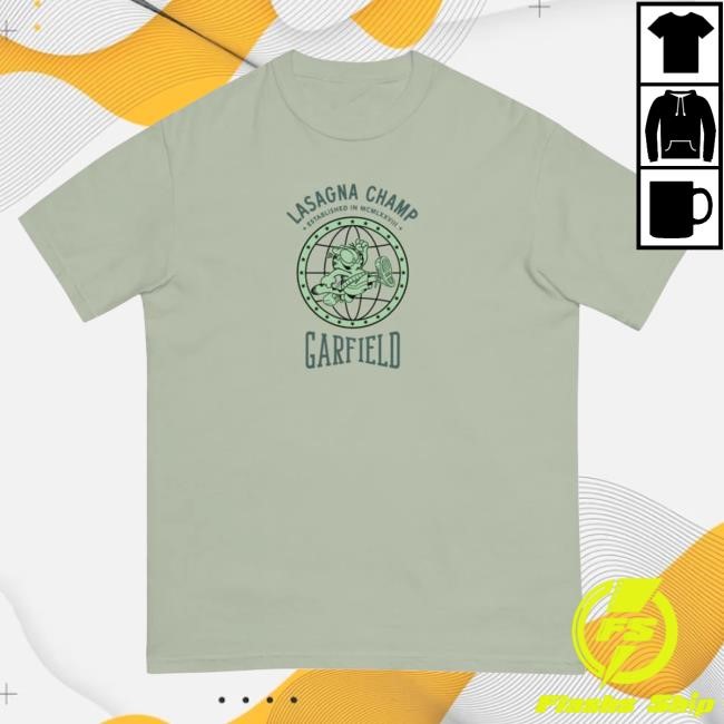 Official Paramount Merch Store Garfield Lasagna Champ Unisex Top Shirt Paramount Clothing Shop
