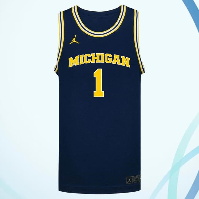 Michigan Wolverines #1 Olivia Olson Student Athlete Blue Women's Basketball Jersey Hot Shirt | The M Den Official Merch Store Shop