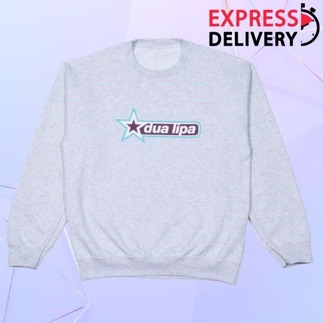 Official Spotify Capsule Merch Store Shop Dua Lipa Gray Star Pullover Sweatshirt SpotifyCapsuleStore DuaLipa