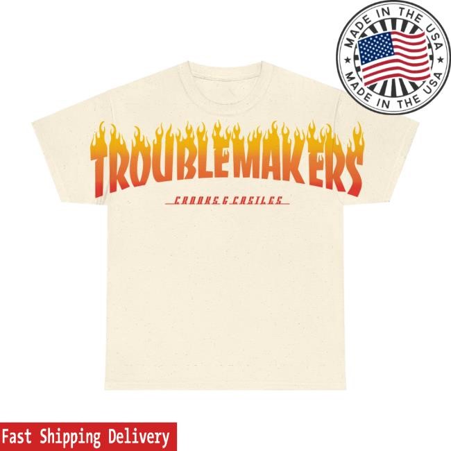 Crooks & Castles - Troublemakers Flames New T-Shirt Crooks & Castles Store Merch