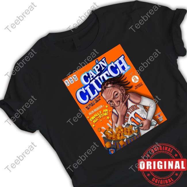 Official Bocker Backpages Cap'n Clutch Jalen Brunson T-Shirt