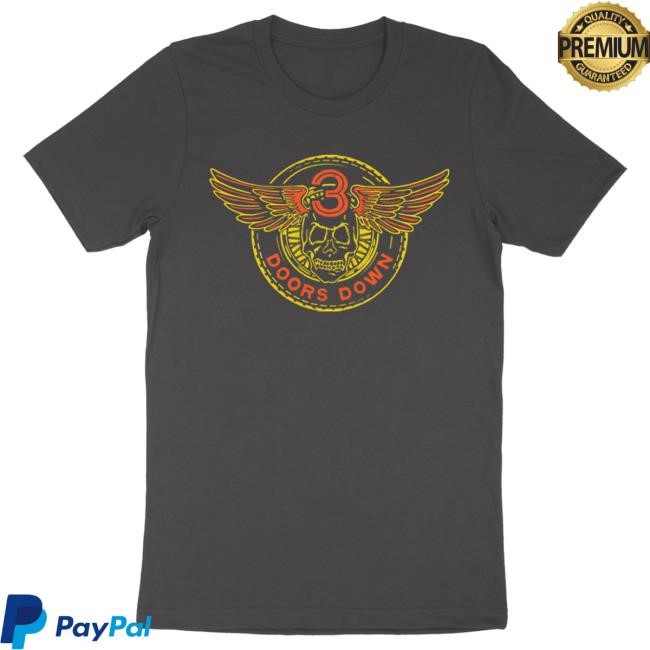 Official 3 Doors Down Merch Yellow Skull Shirts