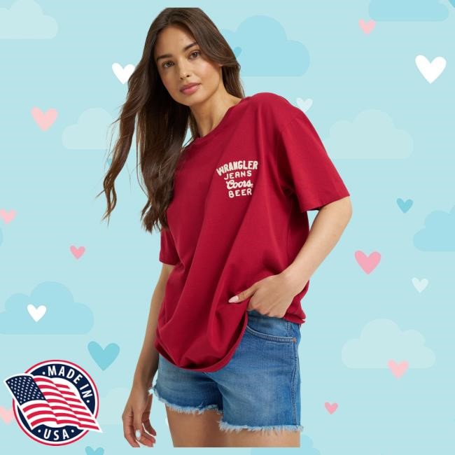 Official Coors Banquet Coors Banquet x Wrangler Red Top Shirt