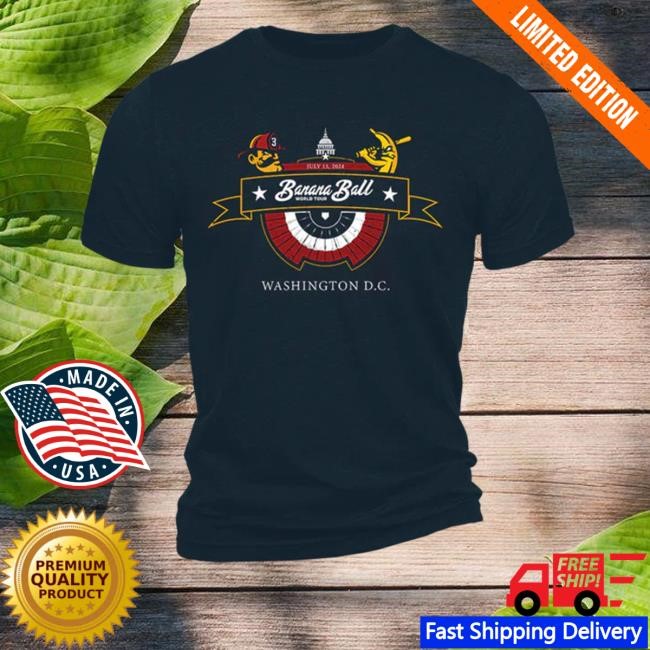 Official Savannah Bananas Merch DC World Tour 2024 Short Sleeve Hot Shirt SavannahBananas