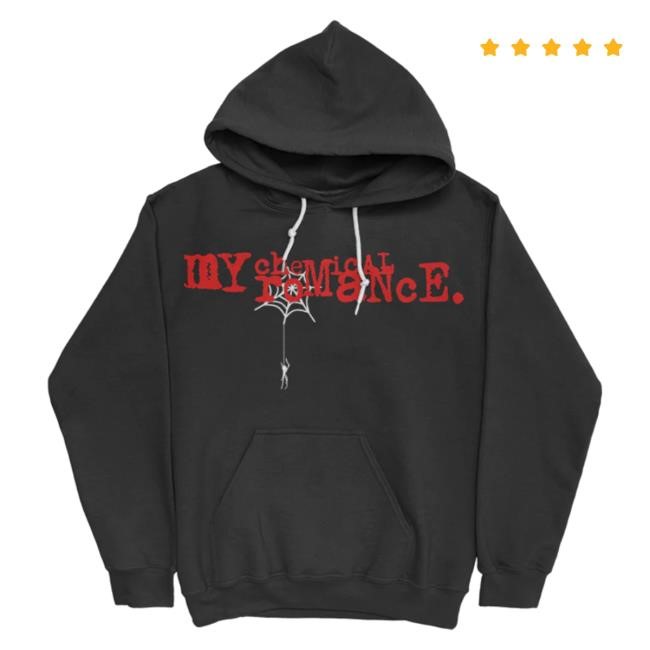 Official My Chemical Romance Merch TYFTV Spiderweb Pullover Hoodie