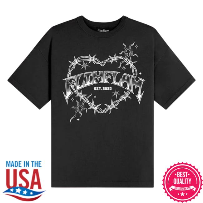 Flim Flam Shop Barbed Wire Youth Tee Shirt Black