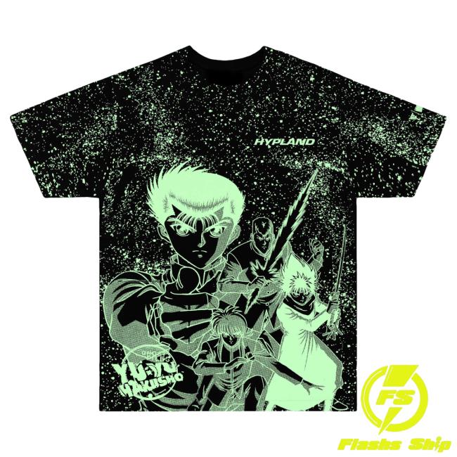 Official Hypland Clothing Merch Store Hypland Yyh All Over Print T-Shirt (Green)