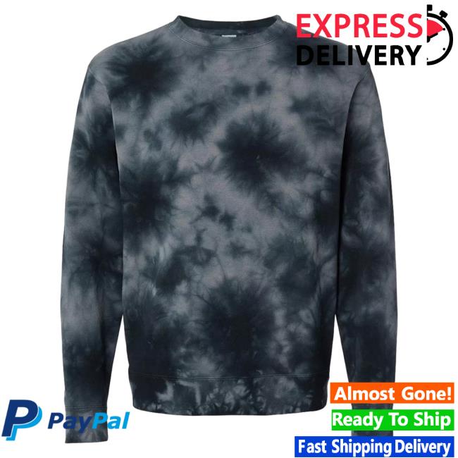 Official Kohls Apparel Clothing Store Shop Merch Independent Trading Co Midweight Tie-Dye Sweatshirt Black Tie Dye