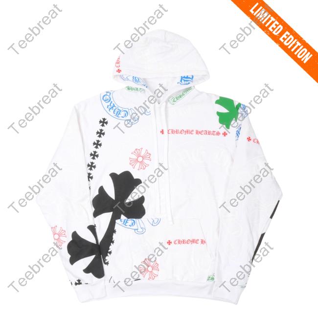 Official Justin Reed Chrome Hearts Stencil Logo Pullover Sweatshirt White Justinreed