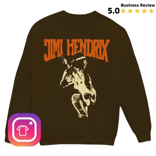 Official Jimi Hendrix Merch Store Jimi Hendrix Guitar Chocolate Sweatshirts