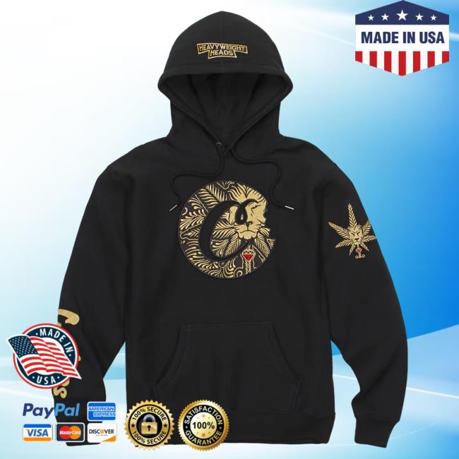 Official Cookies Merch Store Cookies X Heavyweight Heads Hooded Sweatshirt Black/Gold