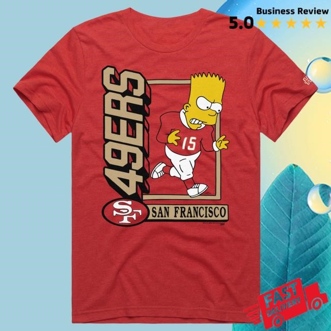 Official San Francisco 49ers Homage x The Simpsons Unisex Tee - Red