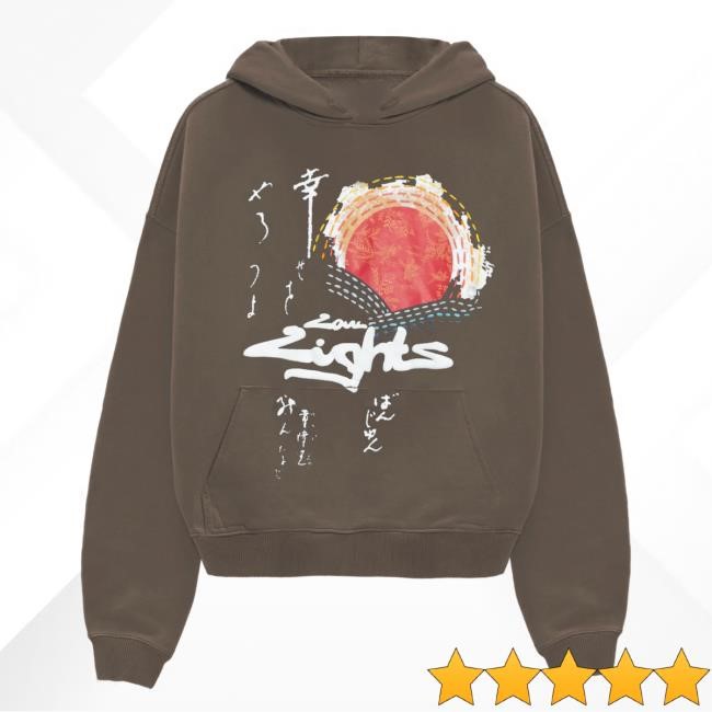 Rising Sun Long Sleeve Hoodie Brown Low Lights Studios