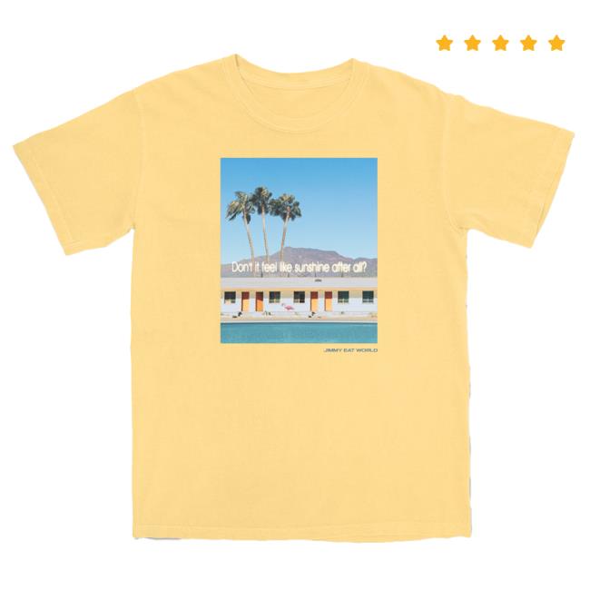 Official Jimmy Eat World Merch Sunshine Tshirt (Butter)