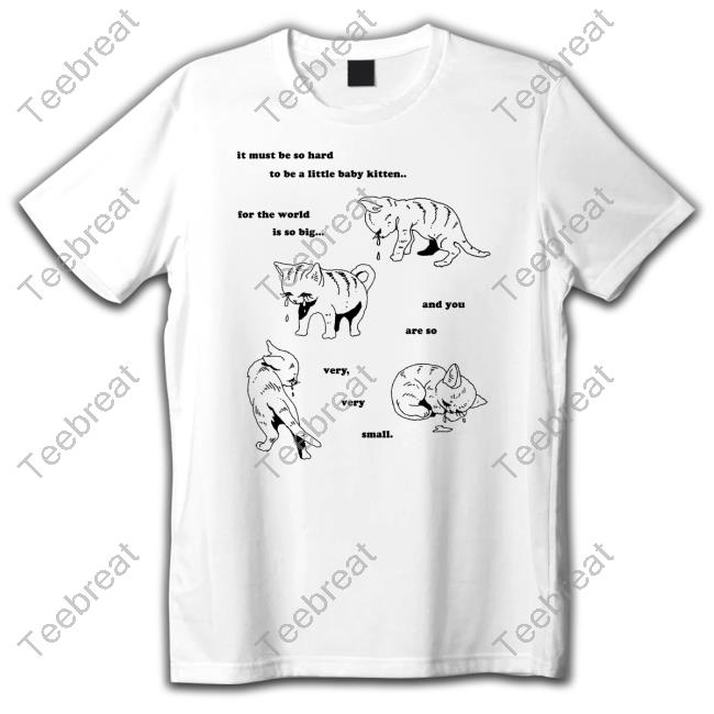 It Must Be So Hard To Be A Little Baby Kitten For The World Is So Big And You Are So Very Very Small Tee Shirt