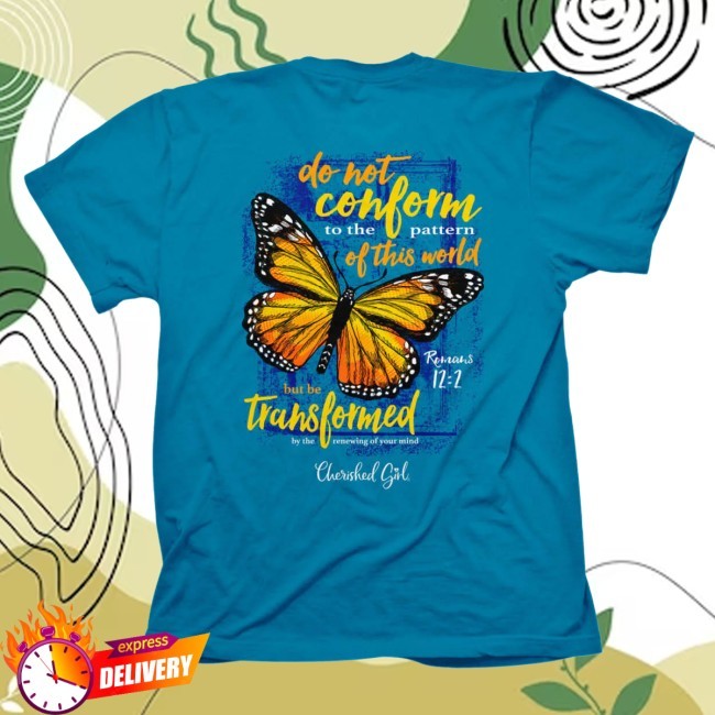 Kerusso Cherished Girl Womens T-Shirt Butterfly Transformation T Shirt