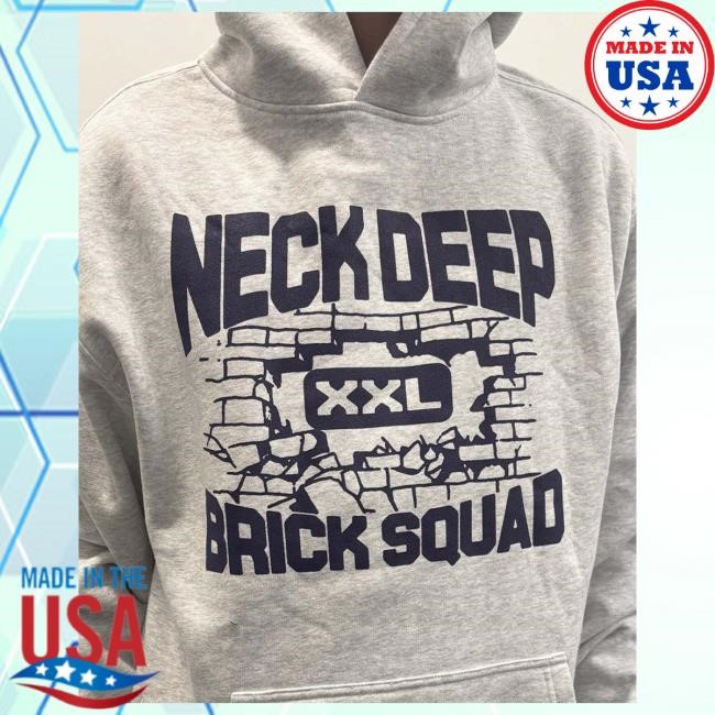 Official Neck Deep Brick Squad Hoody – White Heather