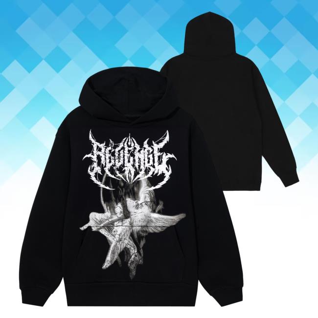 Official Revenge XXXTentacion Apparel Clothing Store Shop Revenge Web Fallen Angel Hooded Sweatshirt XXX Tentacion Merch