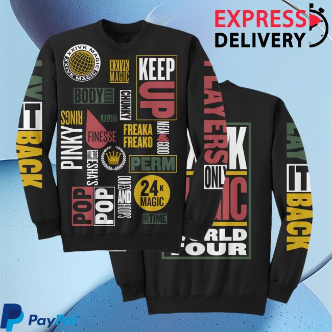 Official Bruno Mars Apparel Clothing Merch Store Bruno Mars 24K Xxivk Magic World Tour Sweaters 2018 Edition BrunoMars Shop