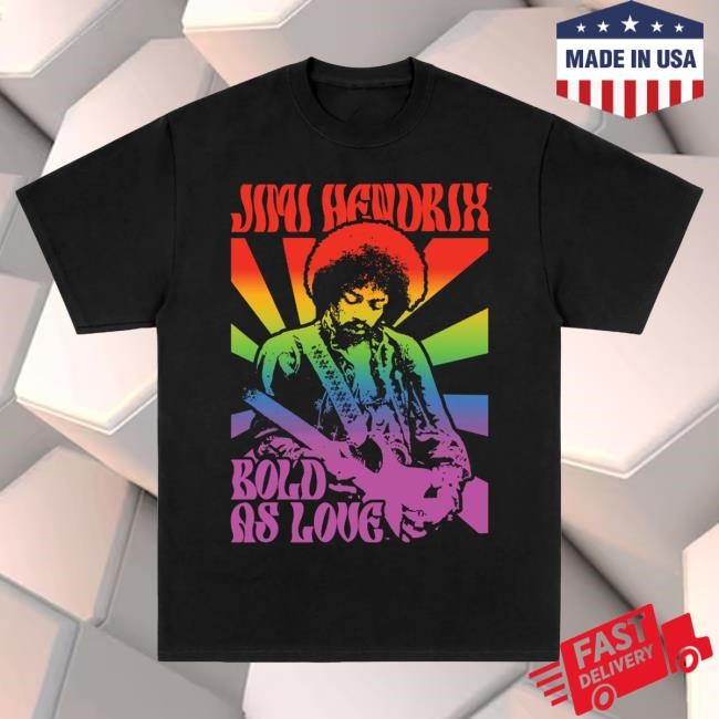 Jimi Hendrix Pride T Shirt Black