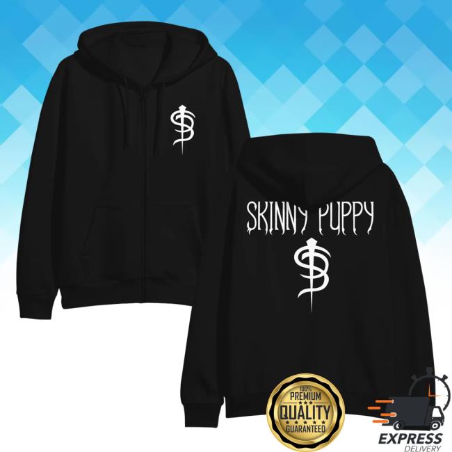 Official Skinny Puppy Merch Skinny Puppy Logo Black Zip Up Attractive Hoodie