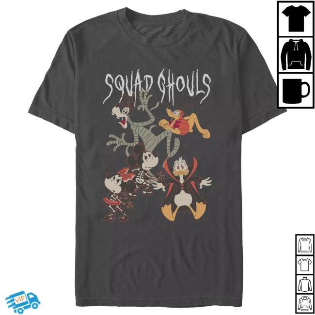 Official Disney Store Mickey Mouse and Friends ''Squad Ghouls'' Halloween Shirt for Adults