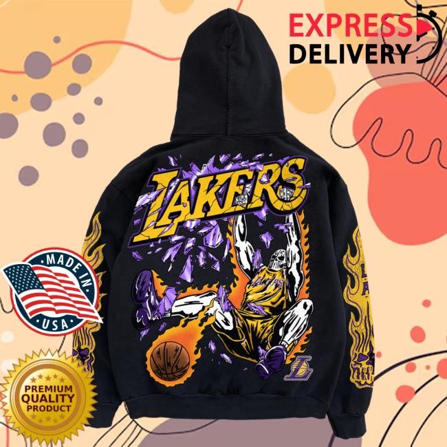 Lakers Slam Dunk Attractive Hoodie - Black | Warren Lotas Official NBA