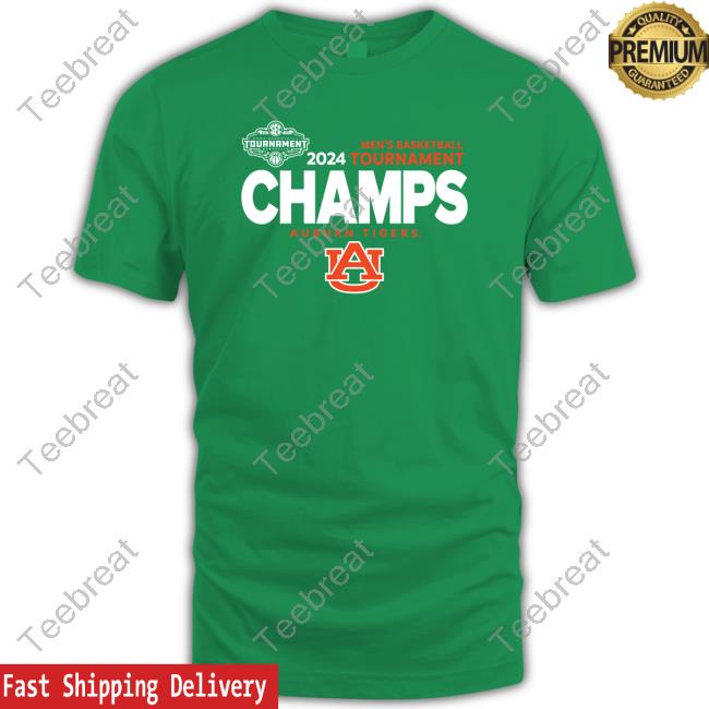Official Auburn Tigers Blue 84 2024 Sec Men's Basketball Conference Tournament Champions Locker Room Shirts - Navy
