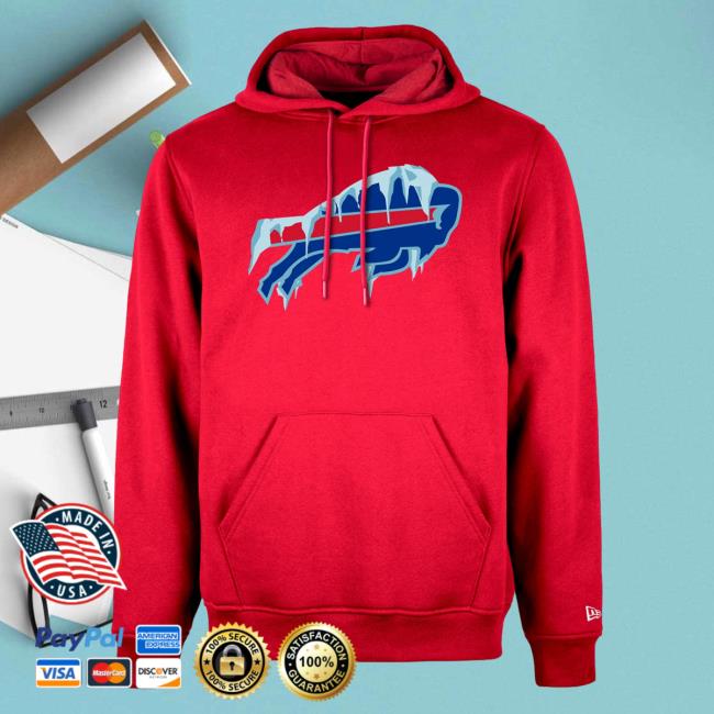 Official Buffalo Bills Merch New Era Buffalo Bills Frozen Logo Sweatshirt