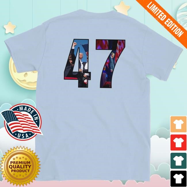 Trump 47 Fighting Shooting T Shirt