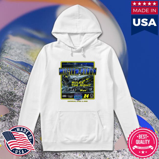 William Byron checkered flag white 2022 blue-emu maximum pain relief 400 race winner top art Long Sleeve Tee