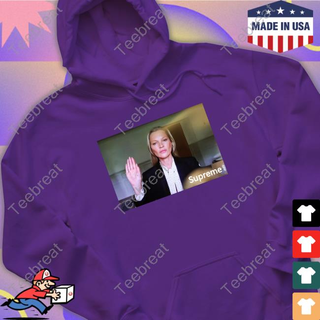Kate Moss Make A Statement By Video Call With Judge In Fairfax Shirt