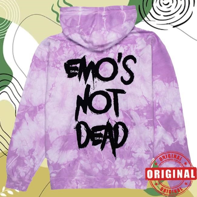 Official Emo's Not Dead Apparel Clothing Crystal Dye Sweatshirt Lavender Emos Not Dead Merch