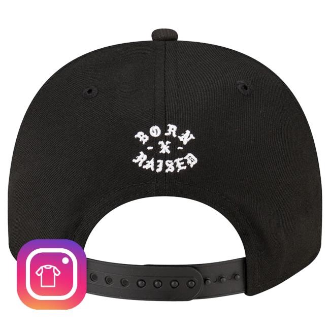 Official Born X Raised + Vikings Pro Script A-Frame Snapback Cap: Black NFL 2025 Kickoff