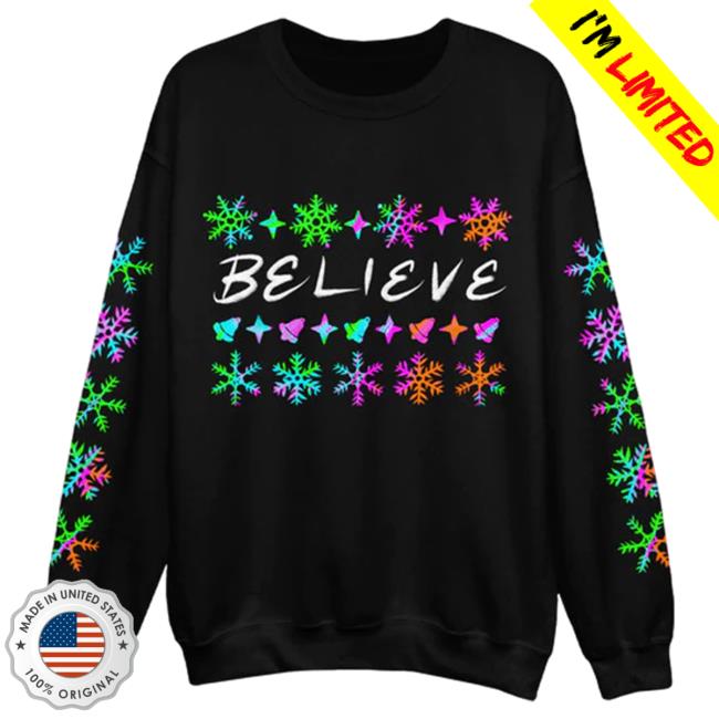 Official Merch Bar Cher Believe Snowflake Sweatshirts MerchBar