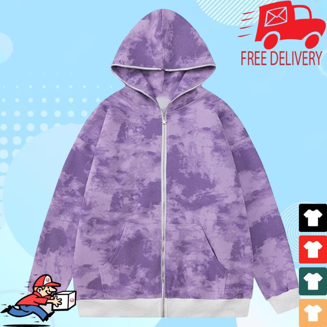 Official Aelfric Eden Clothing Merch Store Aelfric Eden Tie Dye Hoodie Purple Tie-Dye Apricot AelfricEden