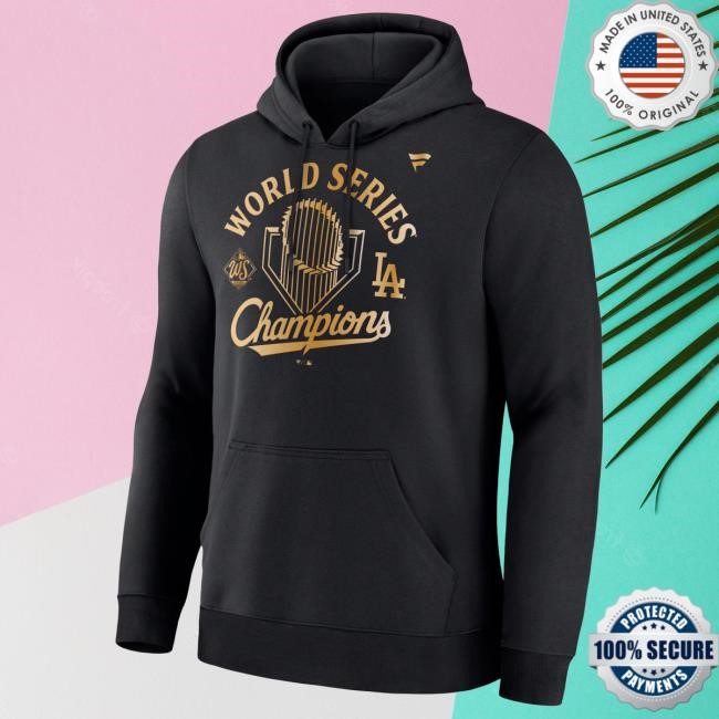 Men's Los Angeles Dodgers Fanatics Black 2025 World Series Champions Locker Room Parade Long Sleeve Tees Official MLB Shop