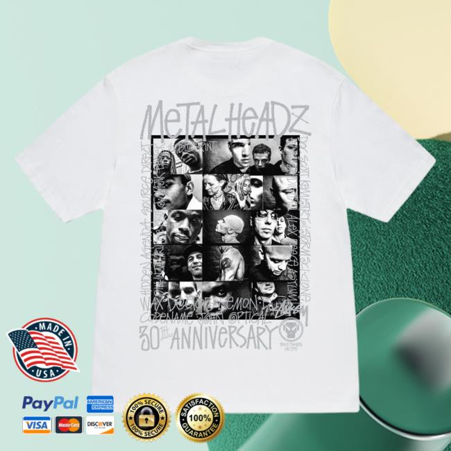 Stüssy & Goldie Metalheadz 30 Tee Shirt Official Stüssy & Goldie Metalheadz 30 T Shirt
