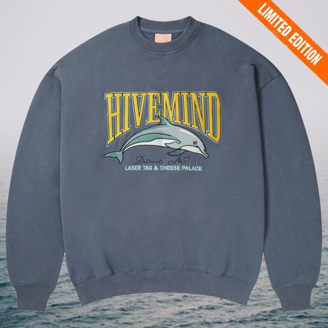 Official Hivemind X Copes Hivemind French Terry Stitched Dolphin Crew Neck Sweatshirt